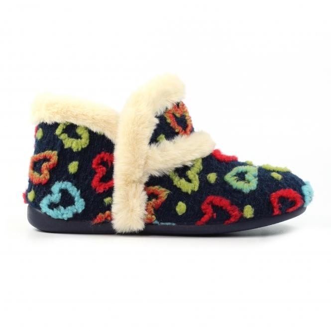 lunar Angel Navy Boot Slipper