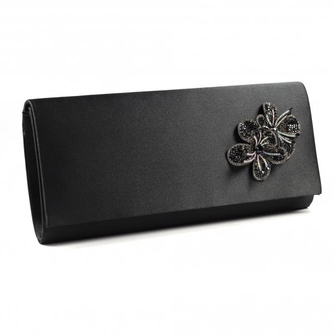 Lunar Ankara Black Satin Bag