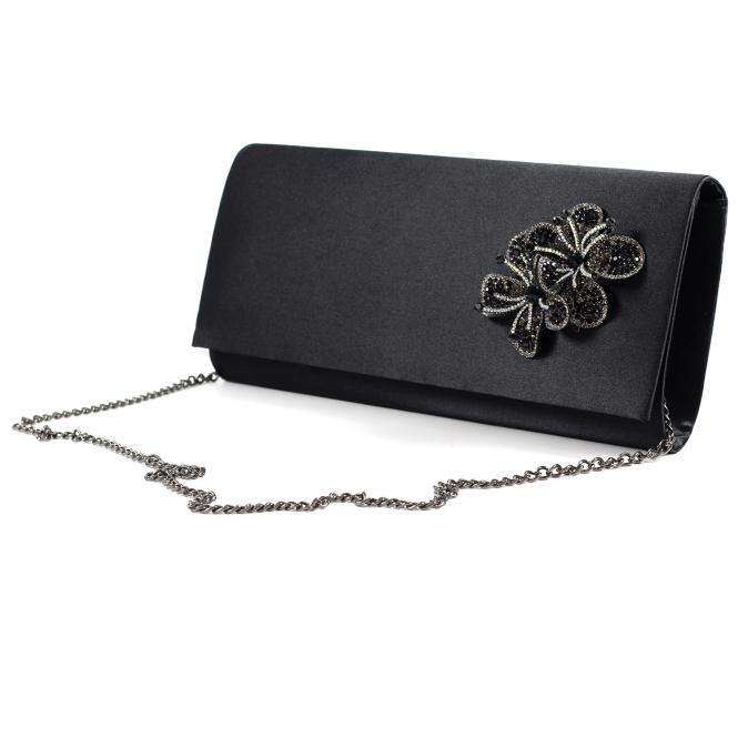 Lunar Ankara Black Satin Bag