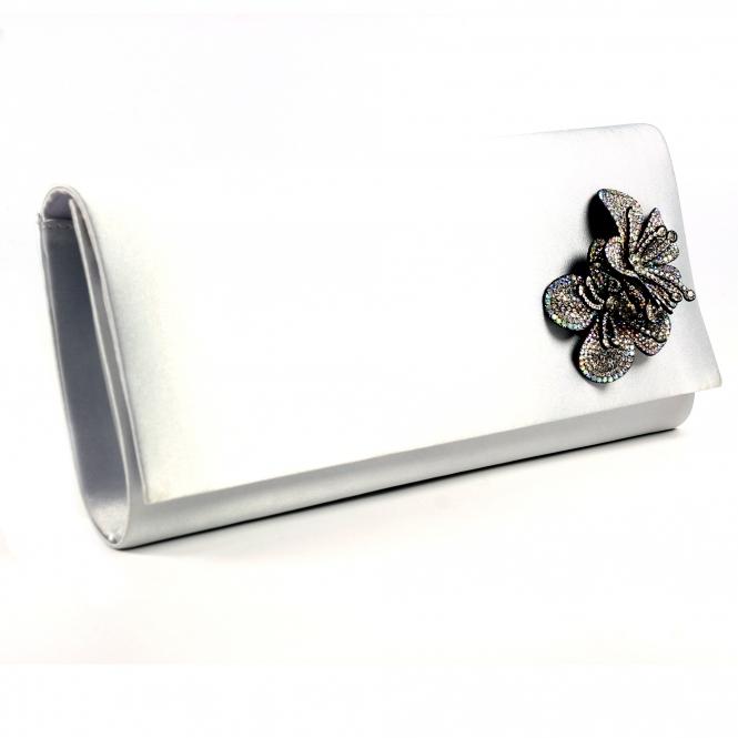 Lunar Ankara Silver Satin Bag