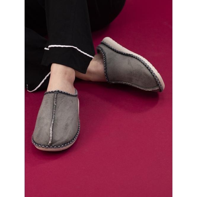 Lunar Apollonia Grey Mule Slipper