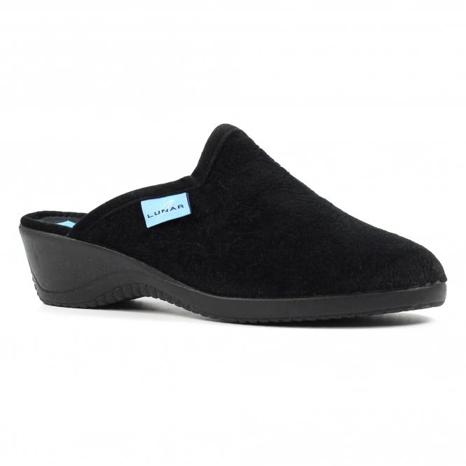 Lunar Audrey Black Mule Slipper