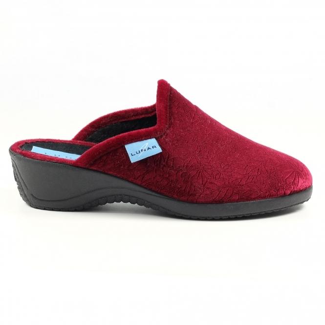Lunar Audrey Burgundy Mule Slipper