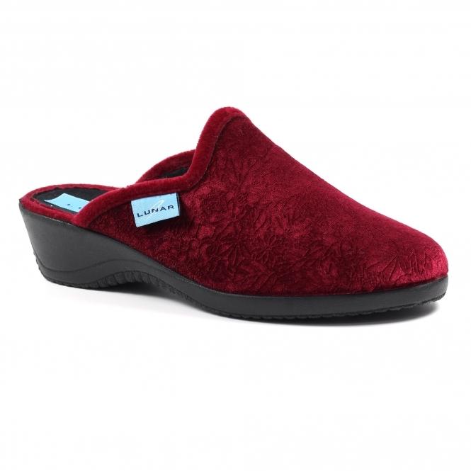 Lunar Audrey Burgundy Mule Slipper