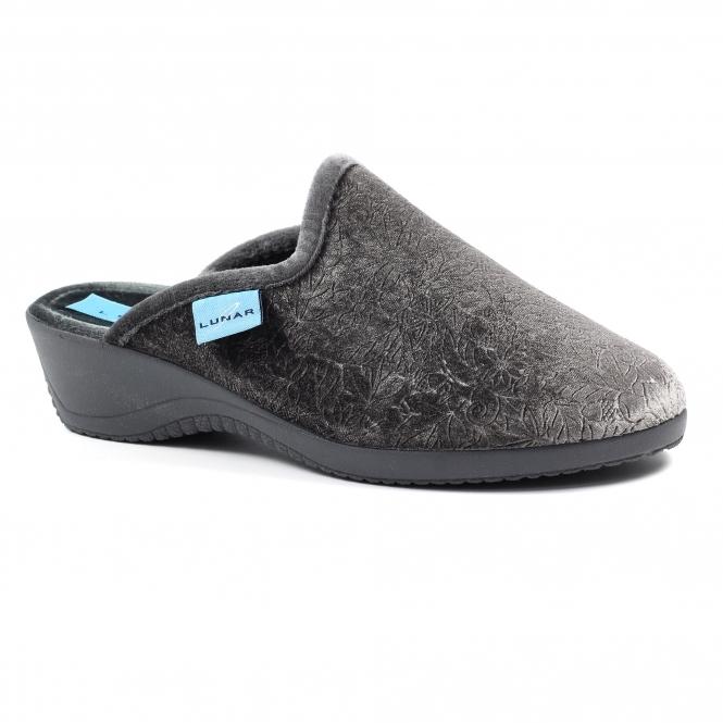 Lunar Audrey Grey Mule Slipper