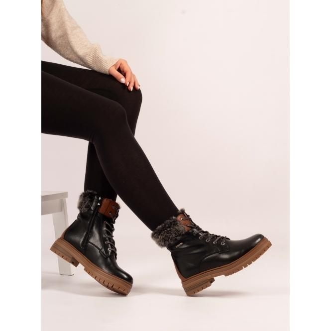 Lunar Bernice Black Waterproof Boot