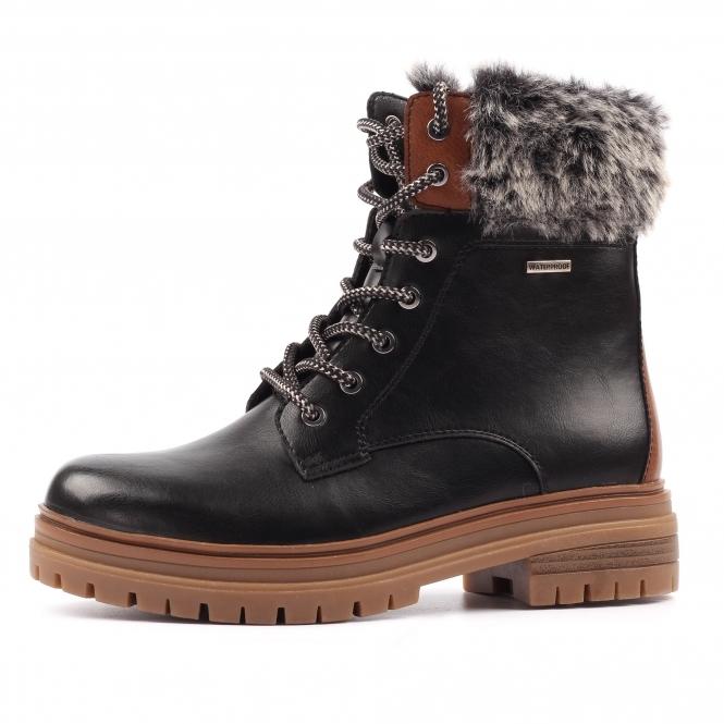 Lunar Bernice Black Waterproof Boot