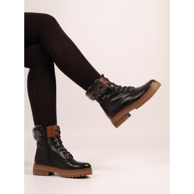 Lunar Bernice Black Waterproof Boot