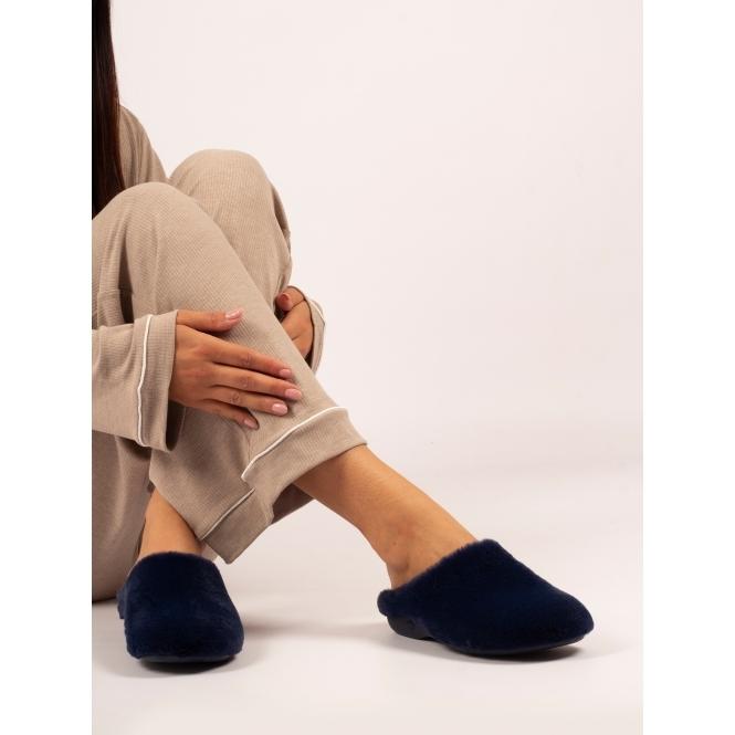 Lunar Blair Navy Mule Slipper
