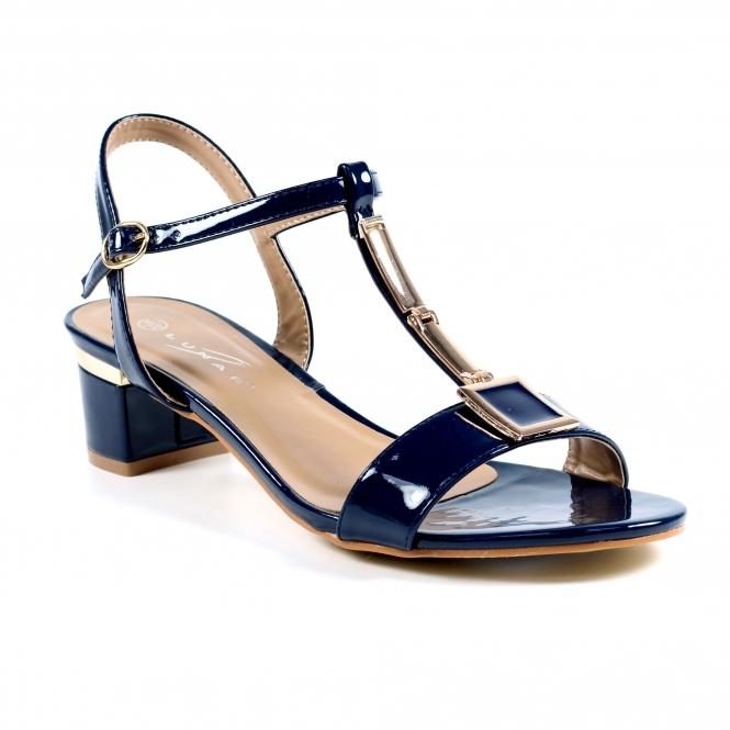 Lunar Blaze Navy Patent Sandal