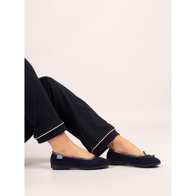Lunar Bow Navy Pump Slipper