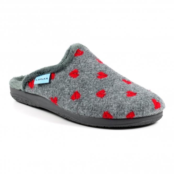 Lunar Bruna Grey Mule Slipper