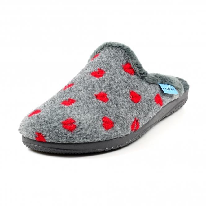 Lunar Bruna Grey Mule Slipper