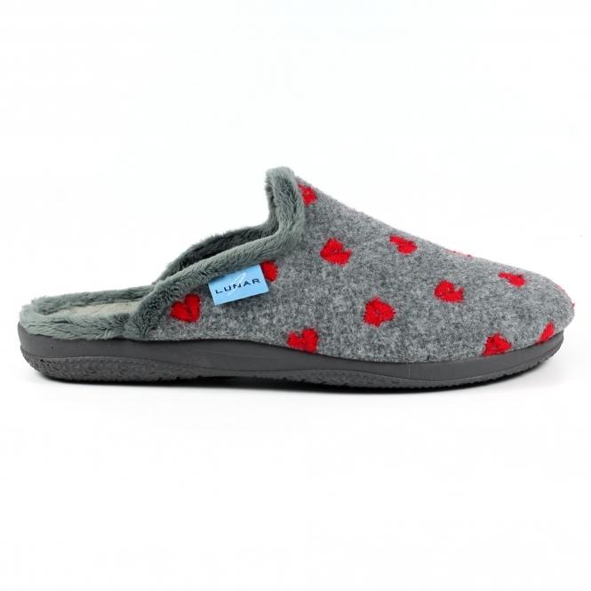 lunar Bruna Grey Mule Slipper