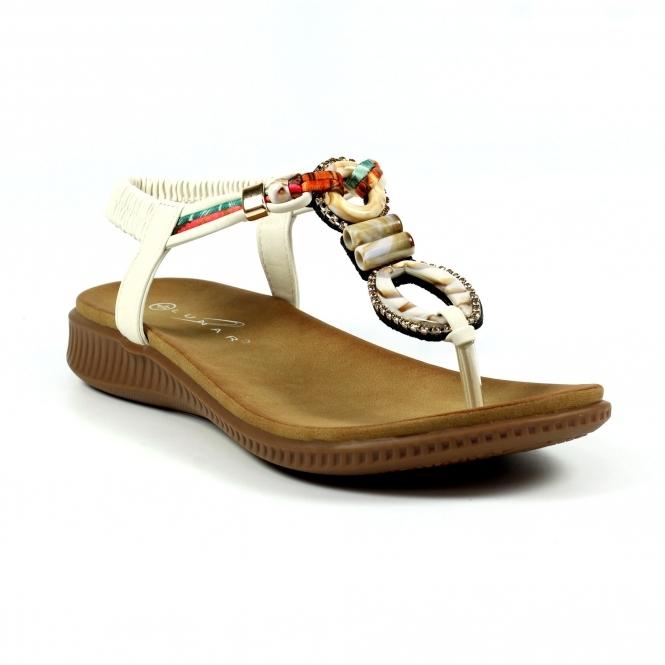 Lunar Bunton White Sandal