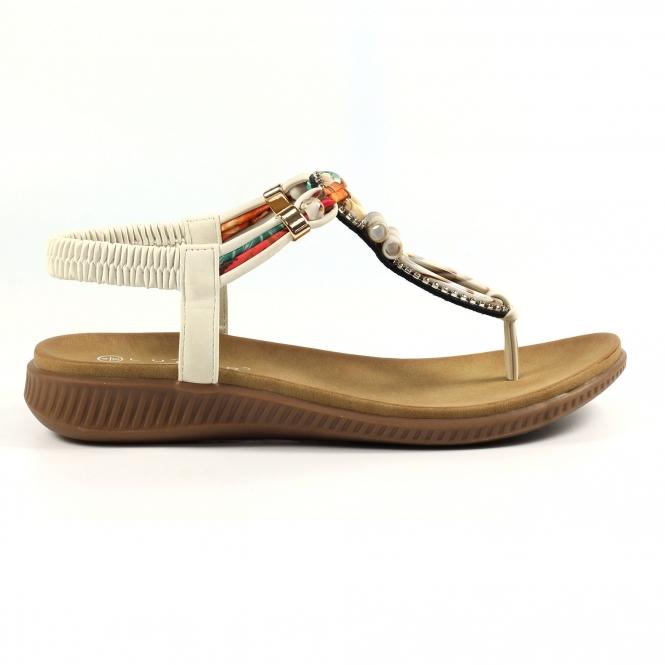 lunar Bunton White Sandal