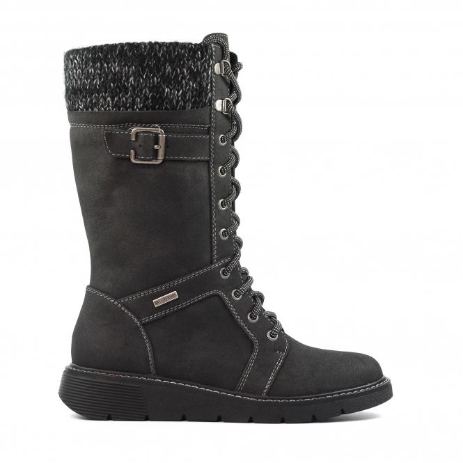 lunar Caesar Black Wide Fit Long Boot