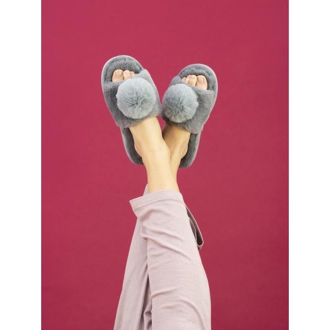 lunar Cara Grey Slipper