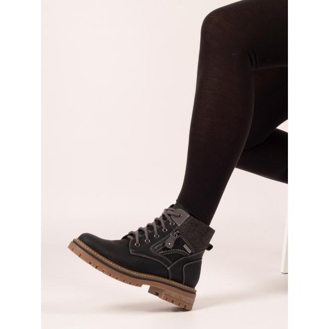 Lunar Caramel Black Waterproof Boot