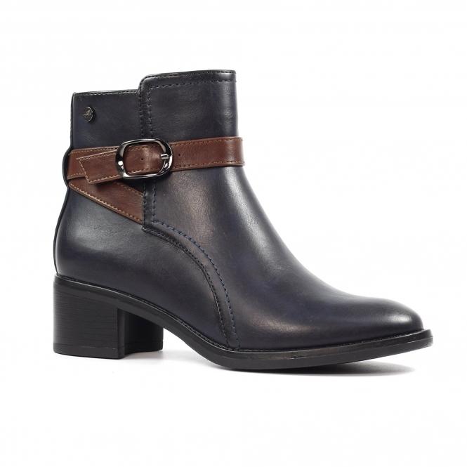 Lunar Cassie Navy Ankle Boot