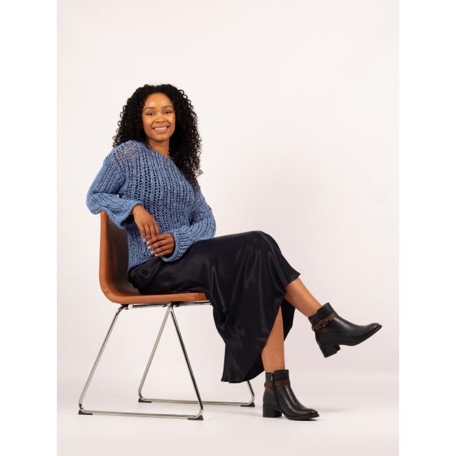 Lunar Cassie Navy Ankle Boot