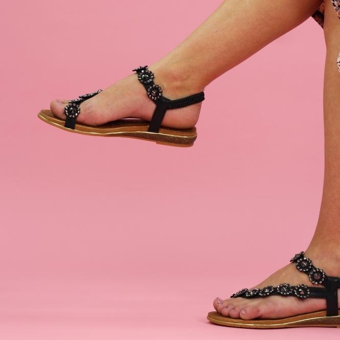 Lunar Charlotte II Black Sandal