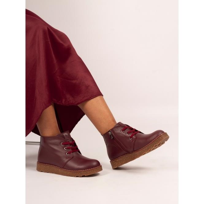 Lunar Claire III Burgundy Leather Boot