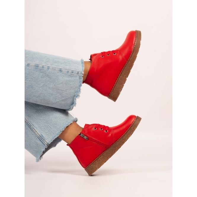 Lunar Claire III Red Leather Boot