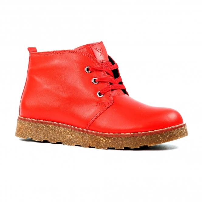 Lunar Claire III Red Leather Boot