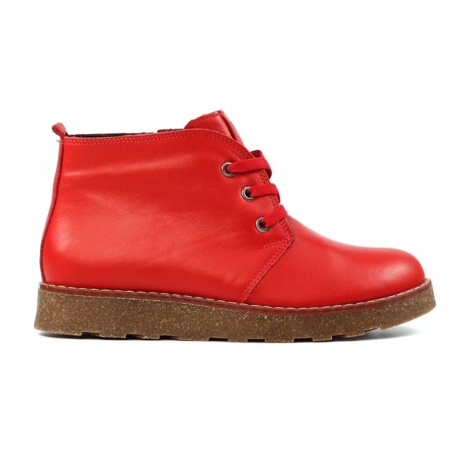 lunar Claire III Red Leather Boot