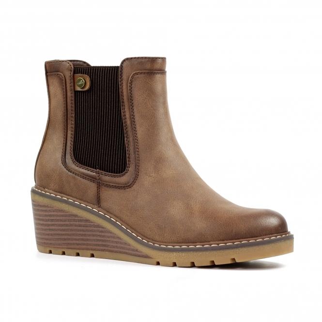 Lunar Connie Brown Ankle Boot