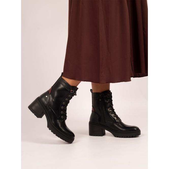 Lunar Cotton Black Ankle Boot