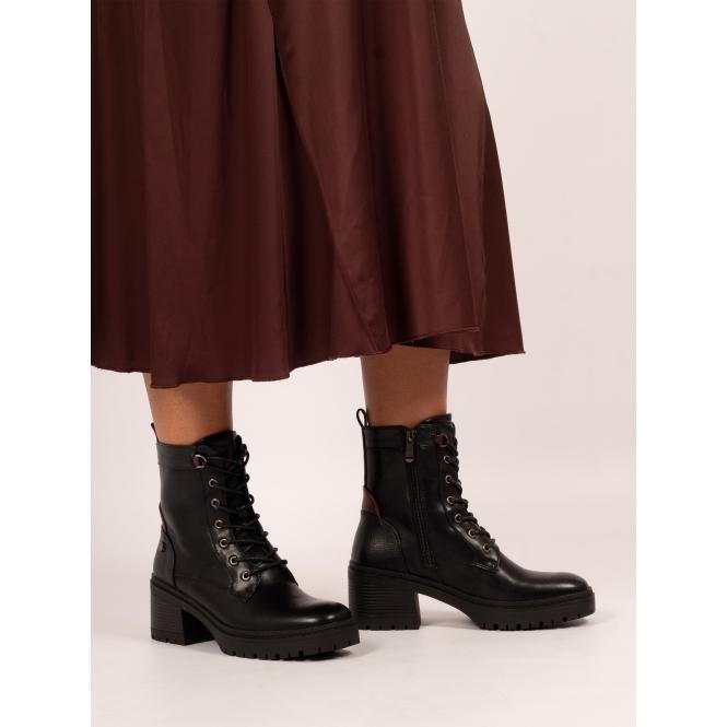 Lunar Cotton Black Ankle Boot