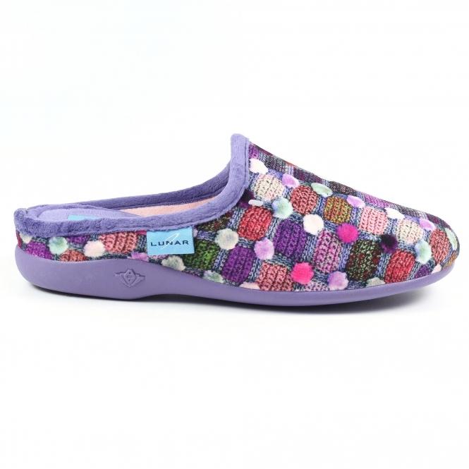 Lunar Crackle Purple Slip On Slipper