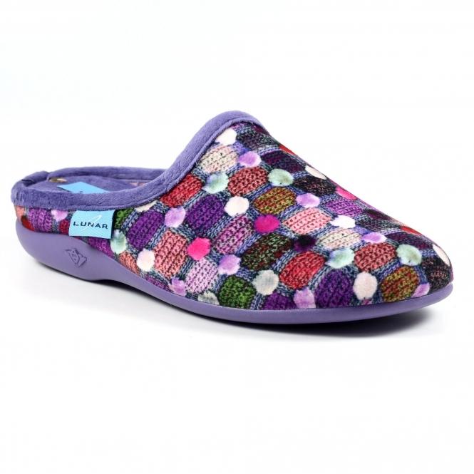 Lunar Crackle Purple Slip On Slipper