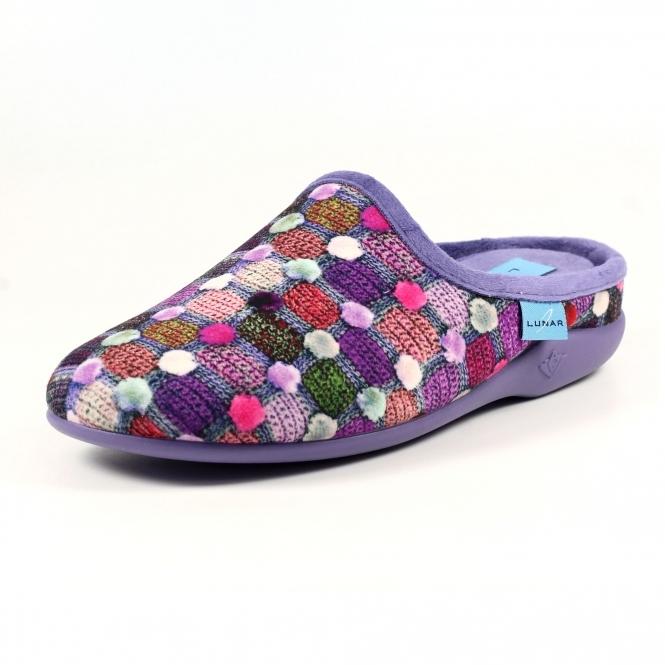 Lunar Crackle Purple Slip On Slipper