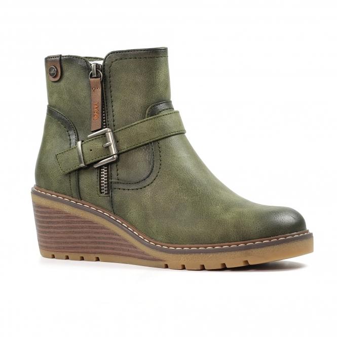 Lunar Cruz Green Ankle Boot