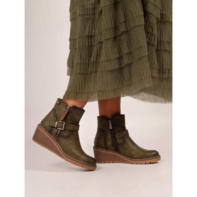 Lunar Cruz Green Ankle Boot