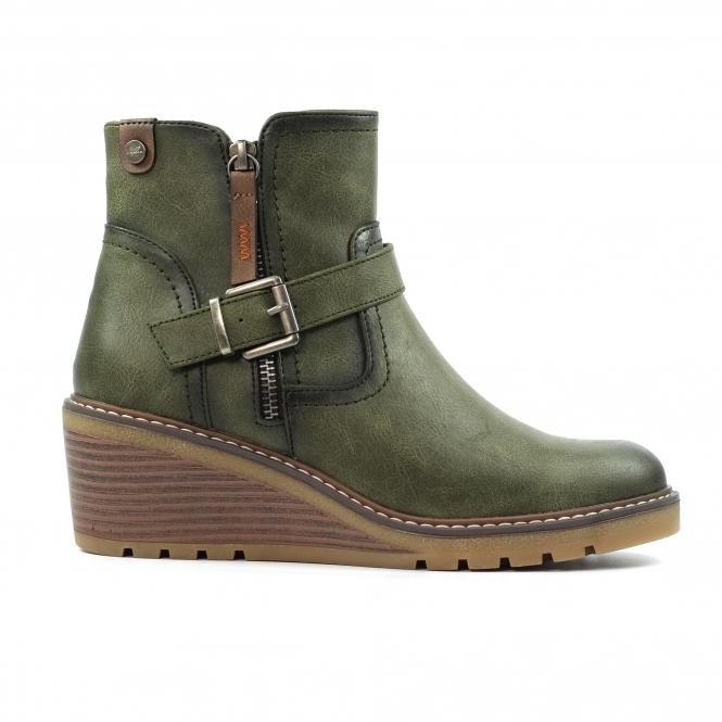 lunar Cruz Green Ankle Boot
