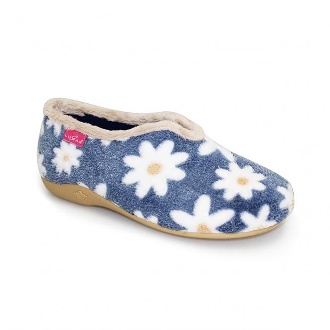 Lunar Daisy Blue Flower Slipper