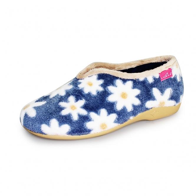 Lunar Daisy Blue Flower Slipper