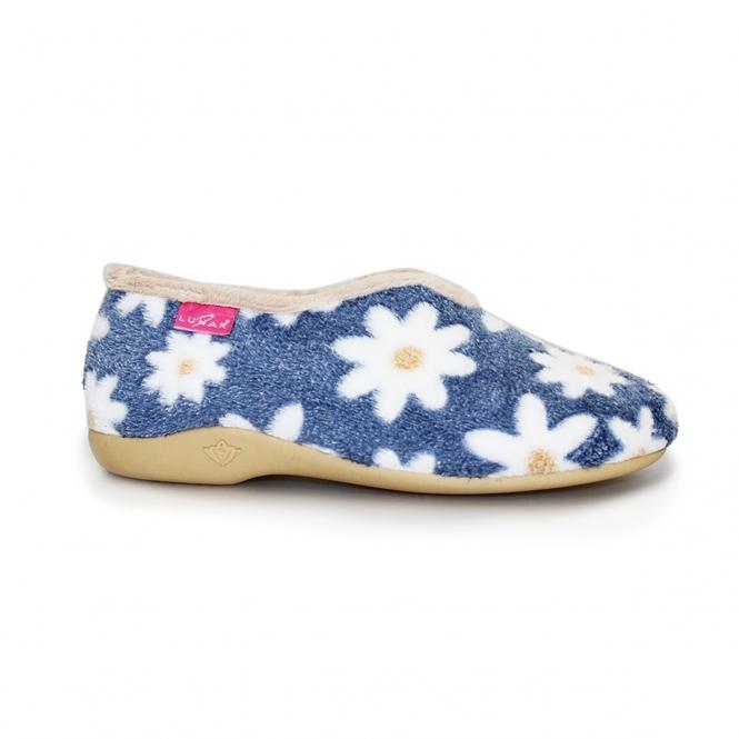 lunar Daisy Blue Flower Slipper