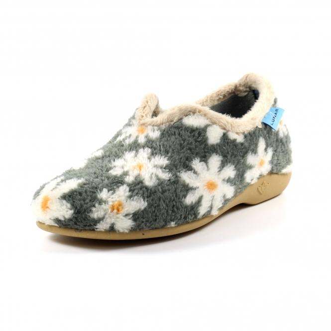 Lunar Daisy Grey Flower Slipper