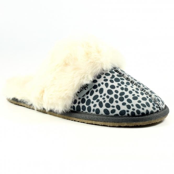 Lunar Dane Ocelot Suede Mule Slipper