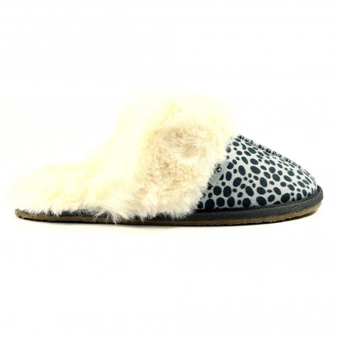 lunar Dane Ocelot Suede Mule Slipper
