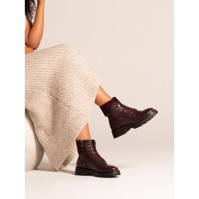 Lunar Dante Burgundy Ankle Boot