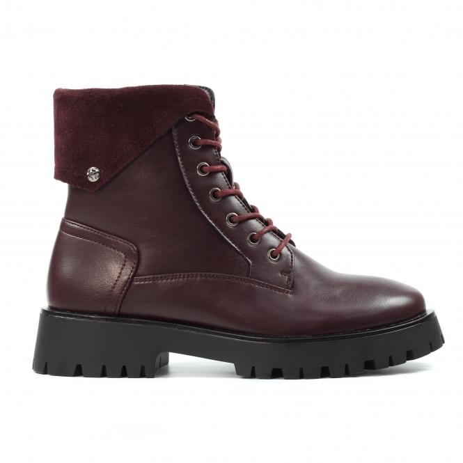 lunar Dante Burgundy Ankle Boot