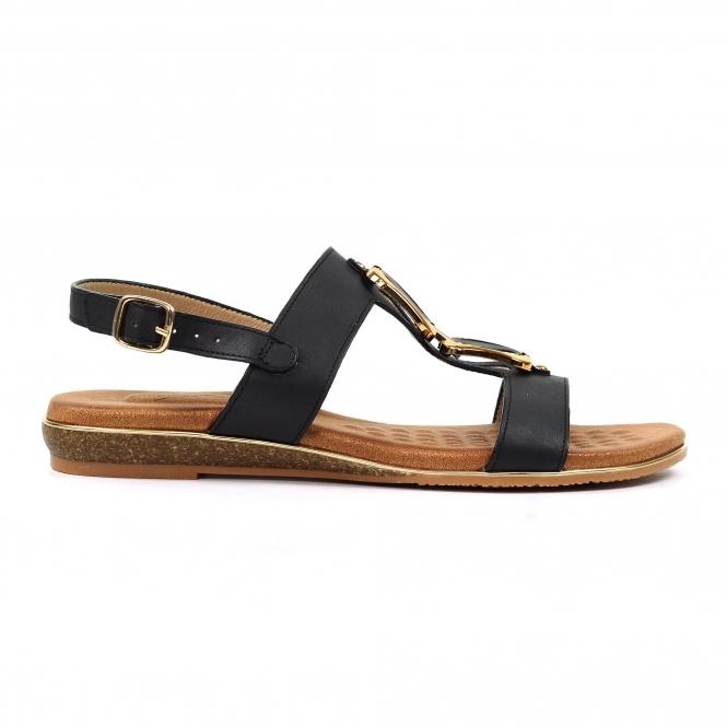 lunar Darcy Black Sandal