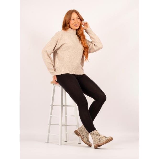 Lunar Dazzle Beige Floral Ankle Boot