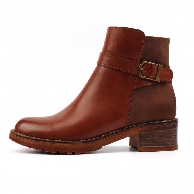 Lunar Demure Tan Ankle Boot